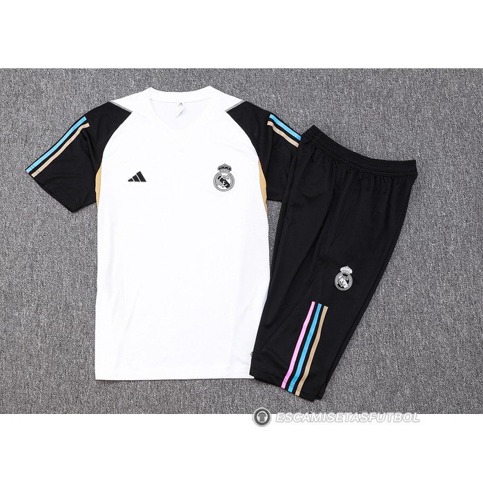 Chandal del Real Madrid Manga Corta 23-24 Blanco - Pantalon Corto